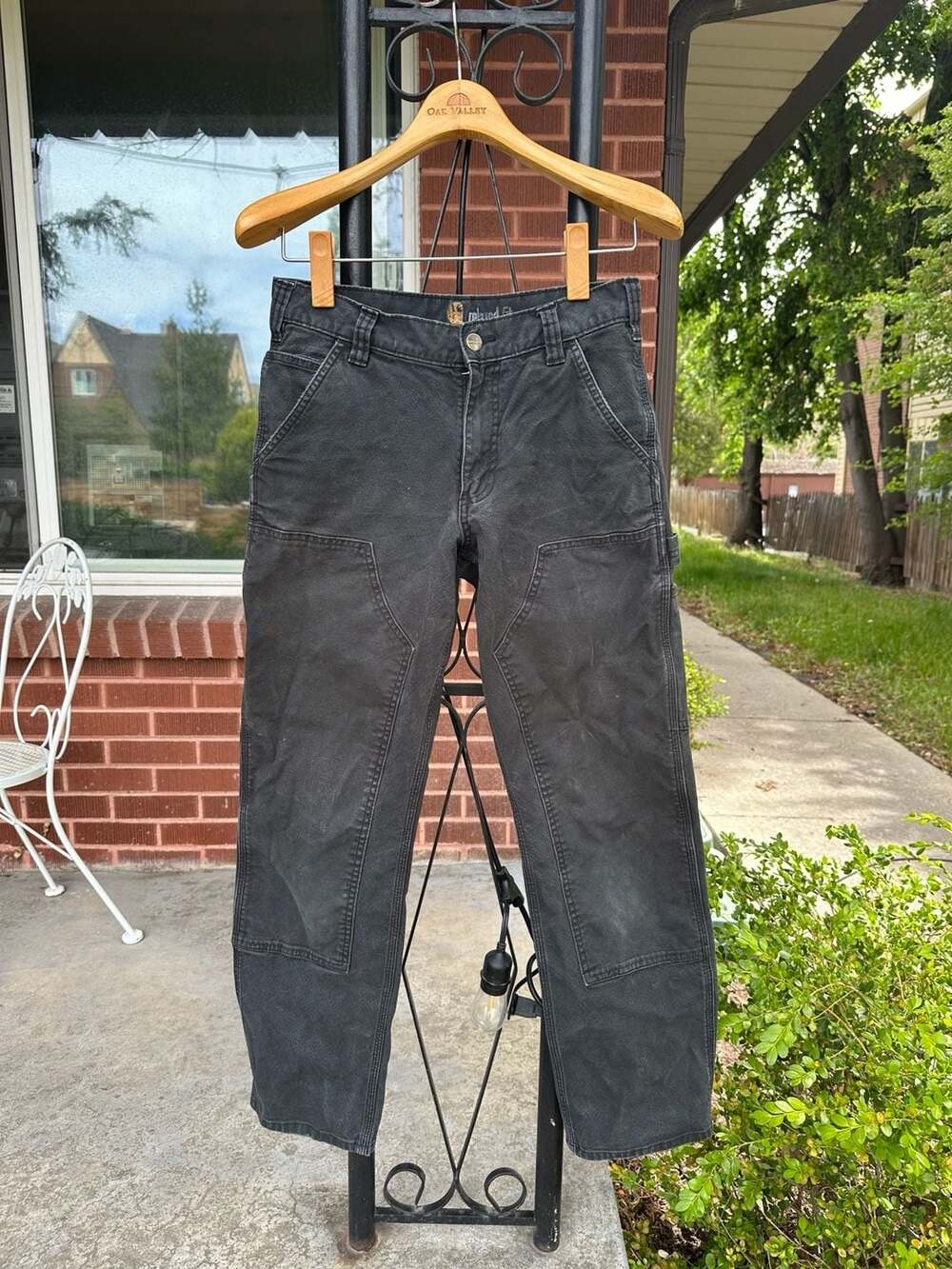 Carhartt 103334 Relaxed Fit Double-Front Utility Work Pants 30x32 Black